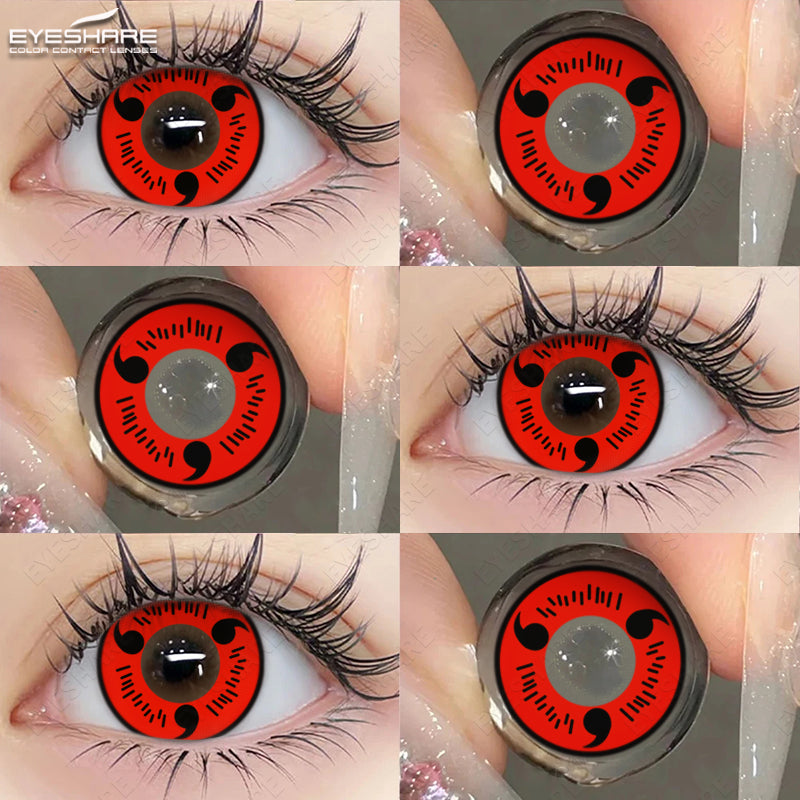 Ihomed  Cosplay Anime Eyes Lenses for Eyes Makeup Ccrazy Halloween Beauty Contact Lenses Eye Cosmetic Color Lens Eyes