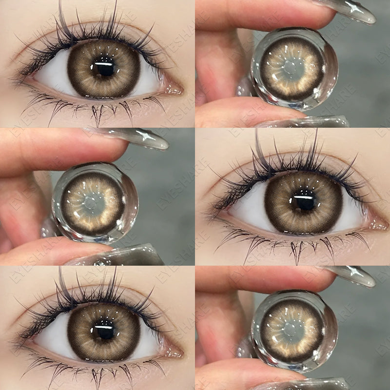 Ihomed 1 Pair New Colored Contact Lenses for Eyes Korean Lens Natural Big Eye Lenses Brown Lenses Blue Eye Contacts Red Lenses