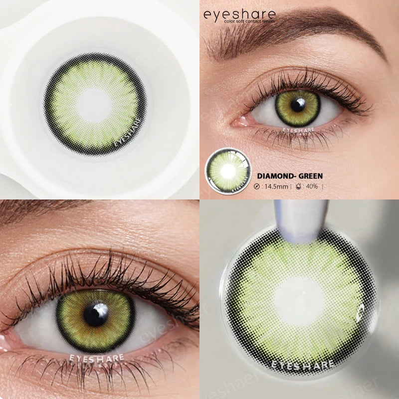 Ihomed  1 Pair Colored Contact Lenses Natural Eye Lenses Green Eye  Blue Lenses Yearly Beauty Cosmetic Brown Contacts Eye