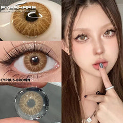 Ihomed 1 Pair New Natural Colored Contact Lenses for Eyes Blue Lenses Green Eye Lenses Brown Lenses Yearl Gray Contact Lenses