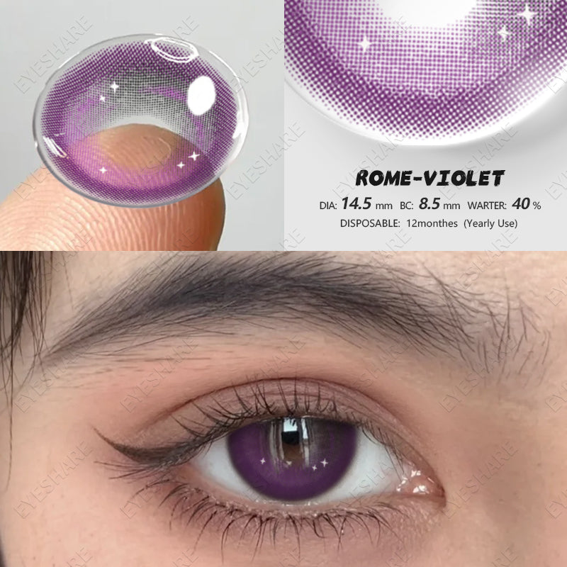 Ihomed 1 Pair Colored Contact Lenses for Eyes Beautiful Pupil Blue Contact Lenses Gray Lenses Yearly Use Cosmetic Eye Lenses