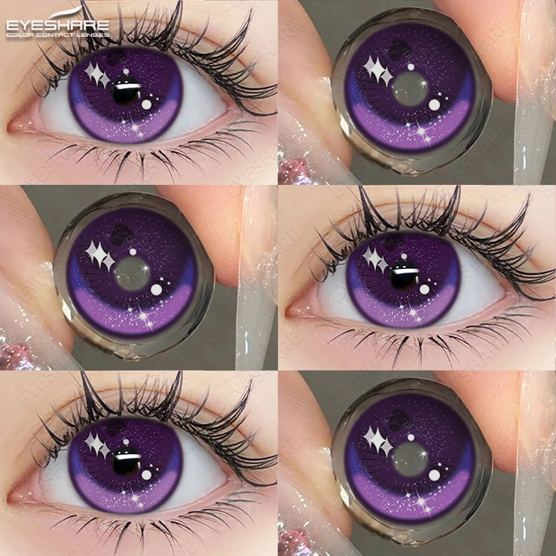 Ihomed  Cosplay Anime Eyes Lenses for Eyes Makeup Ccrazy Halloween Beauty Contact Lenses Eye Cosmetic Color Lens Eyes