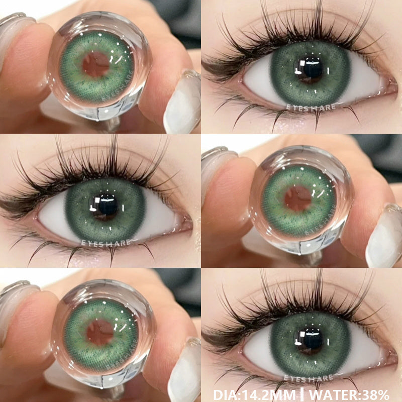 Ihomed  1Pair New Colored Contact Lenses for Eyes Natural Contact Lenses Blue Eye Lens Green Lenses Yearly Brown Eye Contacts