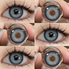 Ihomed  Colored Contact Lenses 1pair Natural Eye Lens Blue Eye Lenses Brown Lenses Gray Pupils Yearly Cosmetic Green Contacts