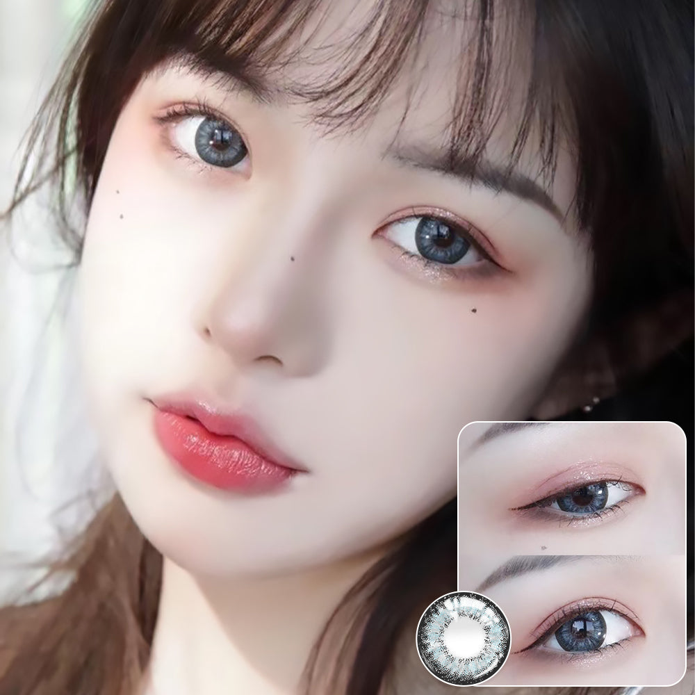 Ihomed  2pcs/pair 4 Tone Colored Eye Contact Lenses 0-800 Degrees Year Toss Beautiful Eye Color Lens