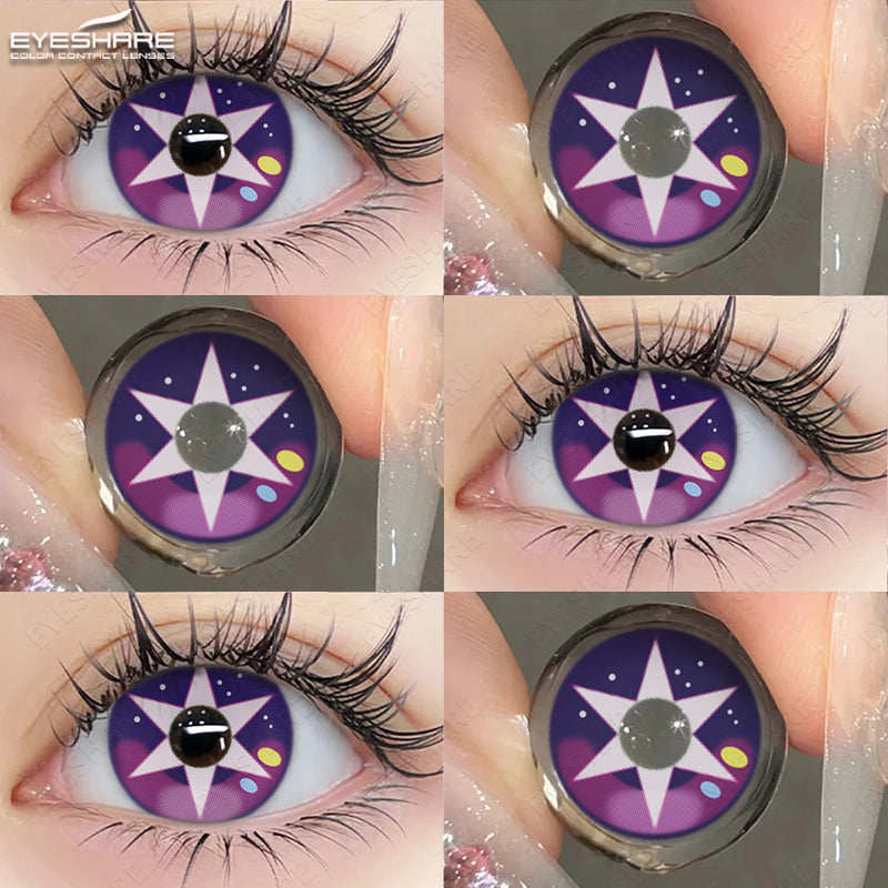 Ihomed  Cosplay Anime Eyes Lenses for Eyes Makeup Ccrazy Halloween Beauty Contact Lenses Eye Cosmetic Color Lens Eyes