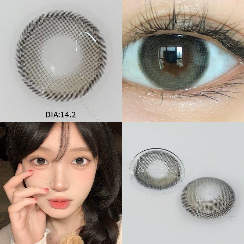 Ihomed New 2pcs/pair Natural Beaty Pupil Lenses for Eyes Colored Eye Lenses for Myopia Contact Lenses 14.2mm Eye Color Lens