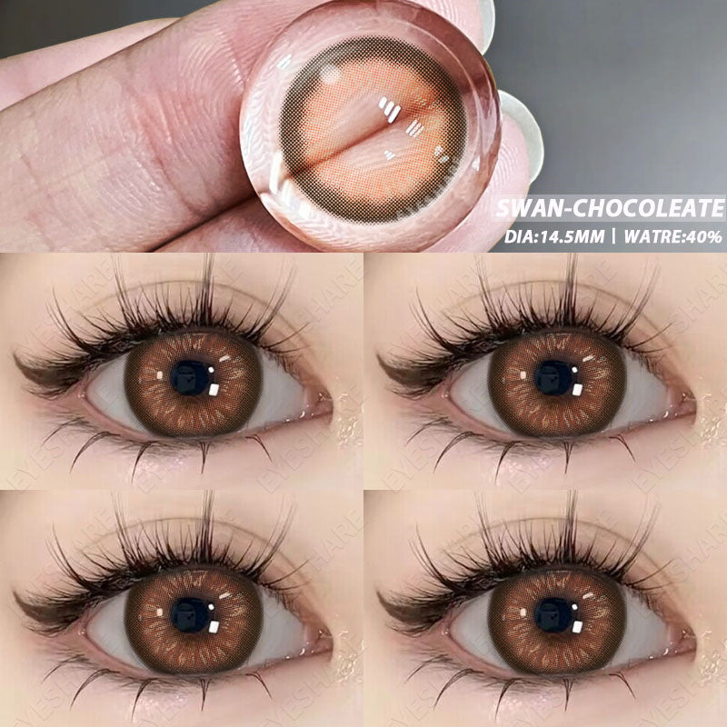 Ihomed 1 Pair Colored Contact Lenses for Eyes Beautiful Pupil Blue Contact Lenses Gray Lenses Yearly Use Cosmetic Eye Lenses