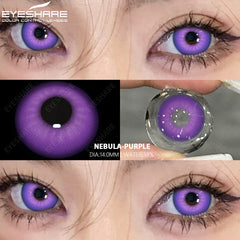 Ihomed 1pair/2pcs Colored Contact Lenses for Eyes Blue Contacts Purple Lenses Cosplay Contact Lenses Yearly Fashion Eye Lenses