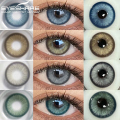 Ihomed  1 Pair Natural Colored Contact Lenses for Eyes New Contact Lenses Blue Colorful Lenses Gray Contacts Beauty Makeup Lens