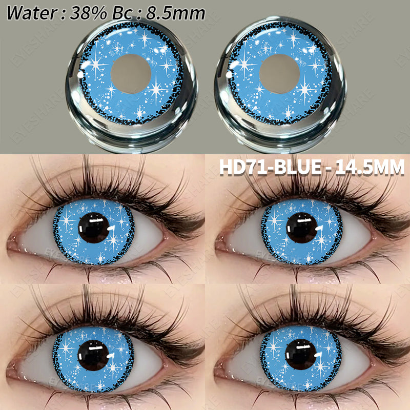 Ihomed  1 Pair Fashion Pink Cosplay Anime Lenses Color Contact Lenses for Eyes Cosmetics Purple Lenses Yearly Eye Contact Lens