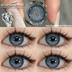 Ihomed 1pair Natural Eye Lenses Color Contact Lenses for Eyes Green Lenses Blue Eye Contact Lens Yearly Cosmetic Gray Pupils