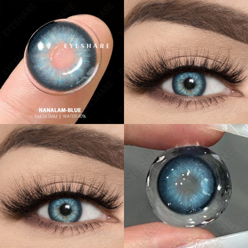 Ihomed Colored Contacts Lenses for Eyes 1 Pair Natural Contact Lenses Blue Lenses Grey Contact Lenses Yearly Eye Colored Lens