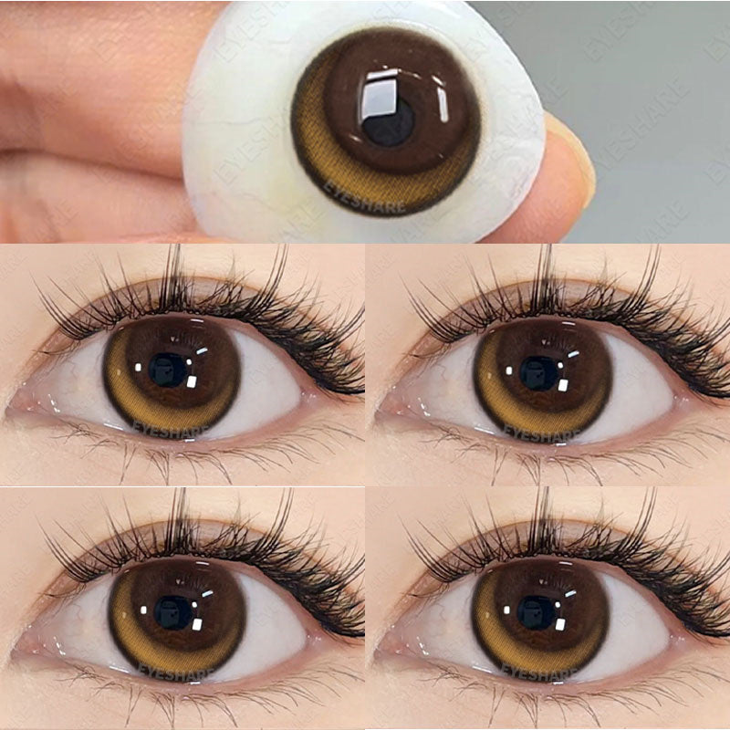 Ihomed  1 Pair Colorcon Korean Lenses Color Contact Lenses for Eyes Purple Lenses Blue Eye Lenses Brown Lenses Yearly Contacts