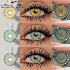 Ihomed 1 Pair Colored Contact Lenses for Eyes Fashion Green Eyes Lenses Natural Blue Contacts Gray Eye Lenses Color Eye Lens