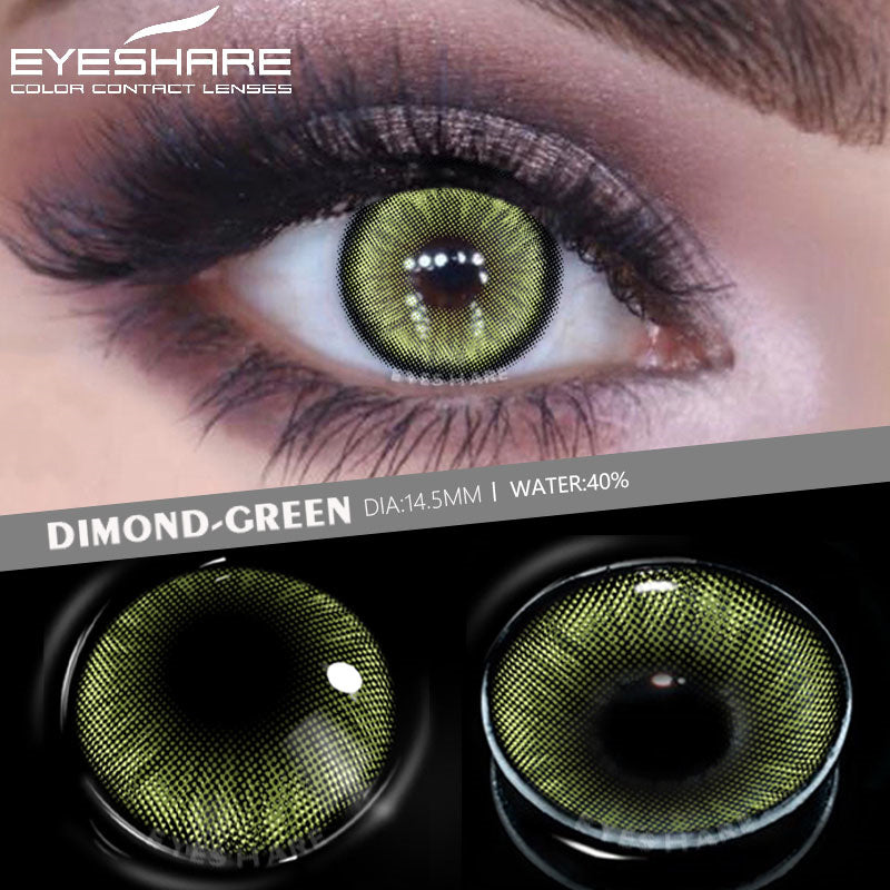 Ihomed 1 Pair Aurora Europe Colored Contact Lens Yearly Use Cosmetic Colored Contacts Lenses for Eyes Beauty Contact Lenses