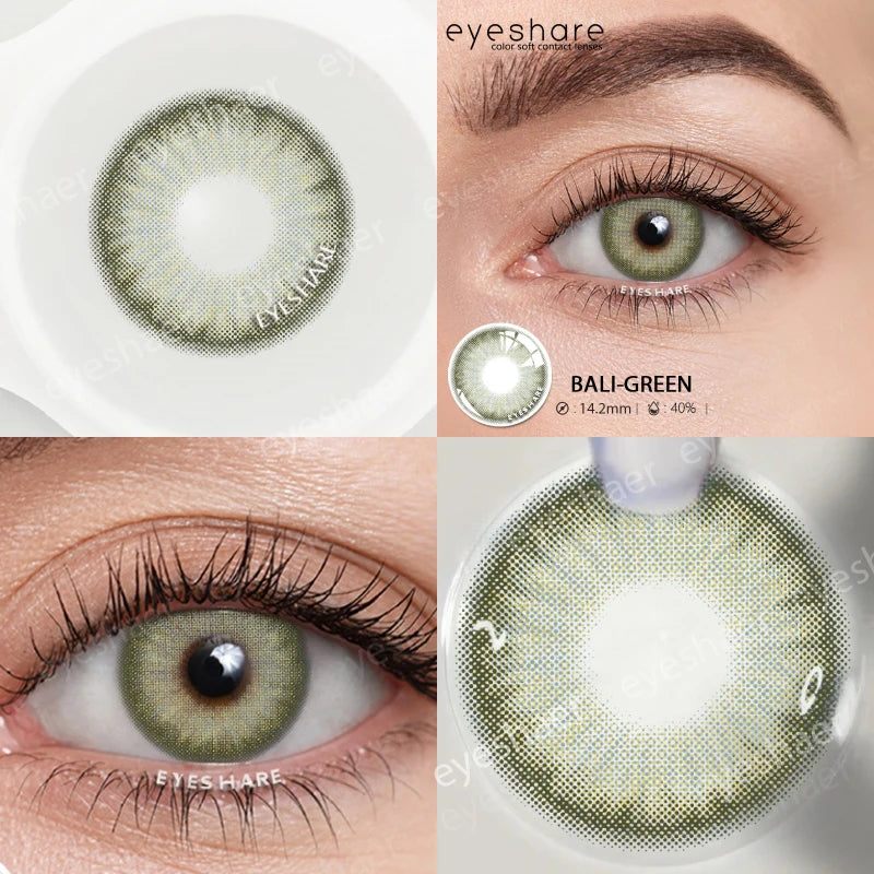 Ihomed  1 Pair Colored Contact Lenses Natural Eye Lenses Green Eye  Blue Lenses Yearly Beauty Cosmetic Brown Contacts Eye