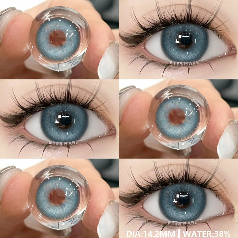 Ihomed  1Pair New Colored Contact Lenses for Eyes Natural Contact Lenses Blue Eye Lens Green Lenses Yearly Brown Eye Contacts