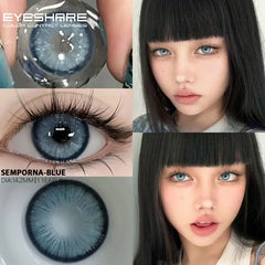 Ihomed  1 Pair Natural Colored Contact Lenses for Eyes New Contact Lenses Blue Colorful Lenses Gray Contacts Beauty Makeup Lens