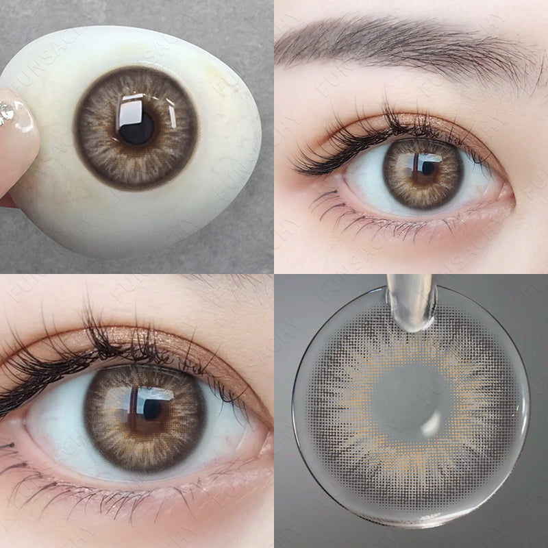 Ihomed  1 Pair Colored Contact Lenses Natural Eye Lenses Green Eye  Blue Lenses Yearly Beauty Cosmetic Brown Contacts Eye