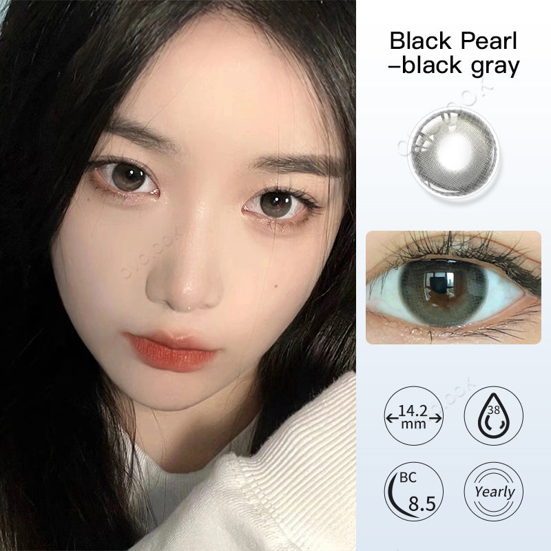 Ihomed New 2pcs/pair Natural Beaty Pupil Lenses for Eyes Colored Eye Lenses for Myopia Contact Lenses 14.2mm Eye Color Lens