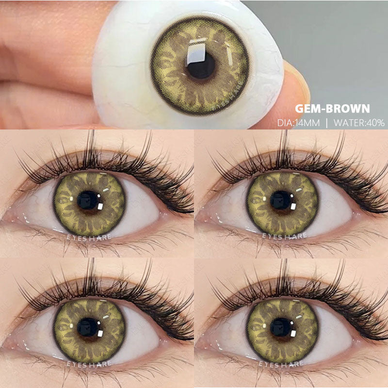 Ihomed  1 Pair Colorcon Korean Lenses Color Contact Lenses for Eyes Purple Lenses Blue Eye Lenses Brown Lenses Yearly Contacts