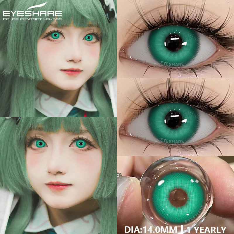 Ihomed  1 Pair Fashion Pink Cosplay Anime Lenses Color Contact Lenses for Eyes Cosmetics Purple Lenses Yearly Eye Contact Lens