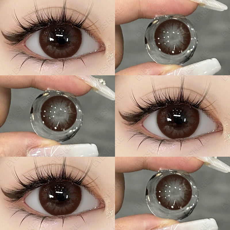 Ihomed  Color Contact Lenses for Eyes Black Lenses Big Eye Lenses 1pair/2pcs Eye Contacts Color Lens Natural Eye Contact Lenses