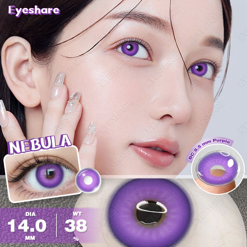 Ihomed 1pair/2pcs Colored Contact Lenses for Eyes Blue Contacts Purple Lenses Cosplay Contact Lenses Yearly Fashion Eye Lenses