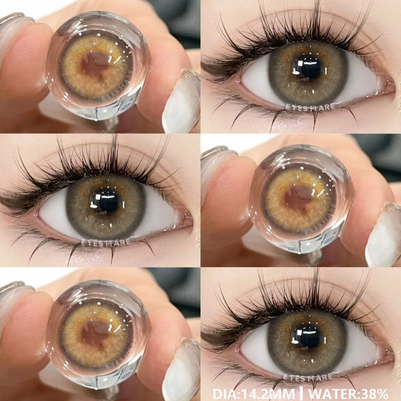 Ihomed  1Pair New Colored Contact Lenses for Eyes Natural Contact Lenses Blue Eye Lens Green Lenses Yearly Brown Eye Contacts