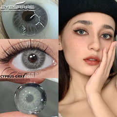 Ihomed 1 Pair New Natural Colored Contact Lenses for Eyes Blue Lenses Green Eye Lenses Brown Lenses Yearl Gray Contact Lenses