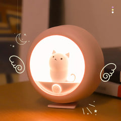 Ihomed Novelties LED Sensor Night Light Cute Cat Bedroom Atmosphere Light USB Cabinet Wall Lamp Smart Home Lighting Bedroom Ornaments