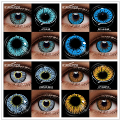 Ihomed Color Contact Lenses For Eye One Pair Anime Cosplay Colored Lenses Blue Red Halloween Lenses Contact Lens Beauty Makeup