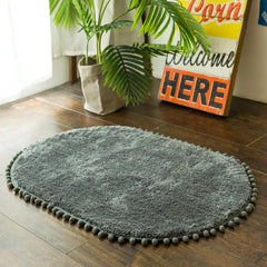 Ihomed Oval Rug Nordic Soft Door Mat Rugs Pet Activity Play Area Carpet Home Living Room Bathroom Bedroom Decor Photography Accessories