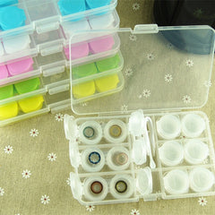 Ihomed Contact Lens Case Random Colors  Container Travel Set Storage Holder