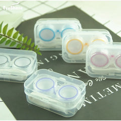 Ihomed Candy Color Transparent Contact Lens Partner  Case Travel Kit Storage Set