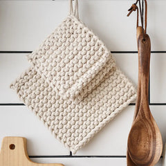 Ihomed Woven Pot Holder Cotton Coaster Heat Resistant Cup Mug Mat Coffee Tea Hot Drink Posavasos Placemat Table Decoration Accessories