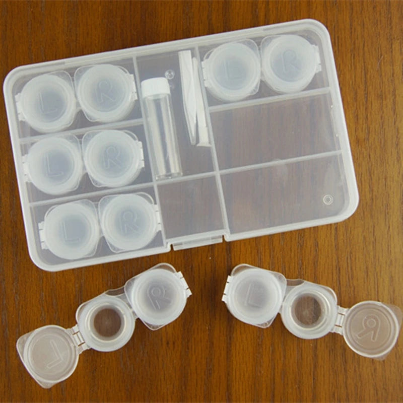 Ihomed Contact Lens Case Random Colors  Container Travel Set Storage Holder