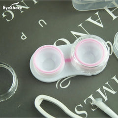 Ihomed Candy Color Transparent Contact Lens Partner  Case Travel Kit Storage Set