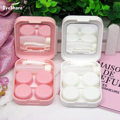 Ihomed Strawberry Lens Case with Stick Mirror Set Contact Lens Partner Container Storage Holder