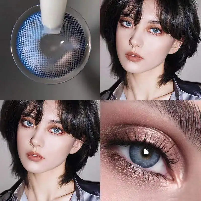 Ihomed Color Prescription Contact Lenses with Diopter Number Glasses Black Lenses Student Animation Lenses of the Year Beauty Cosmetics