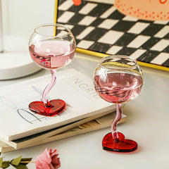 fall apartment decor Creative Romantic Love Glass Goblet High-Looking Wine Goblet Design Sense Engagement Gift Goblet