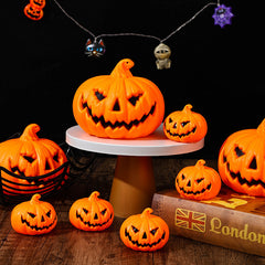 front porch halloween ideas New Halloween Decoration Pumpkin Light Party Atmosphere Decoration Led Pumpkin Light Halloween Carnival Party Decoration Light