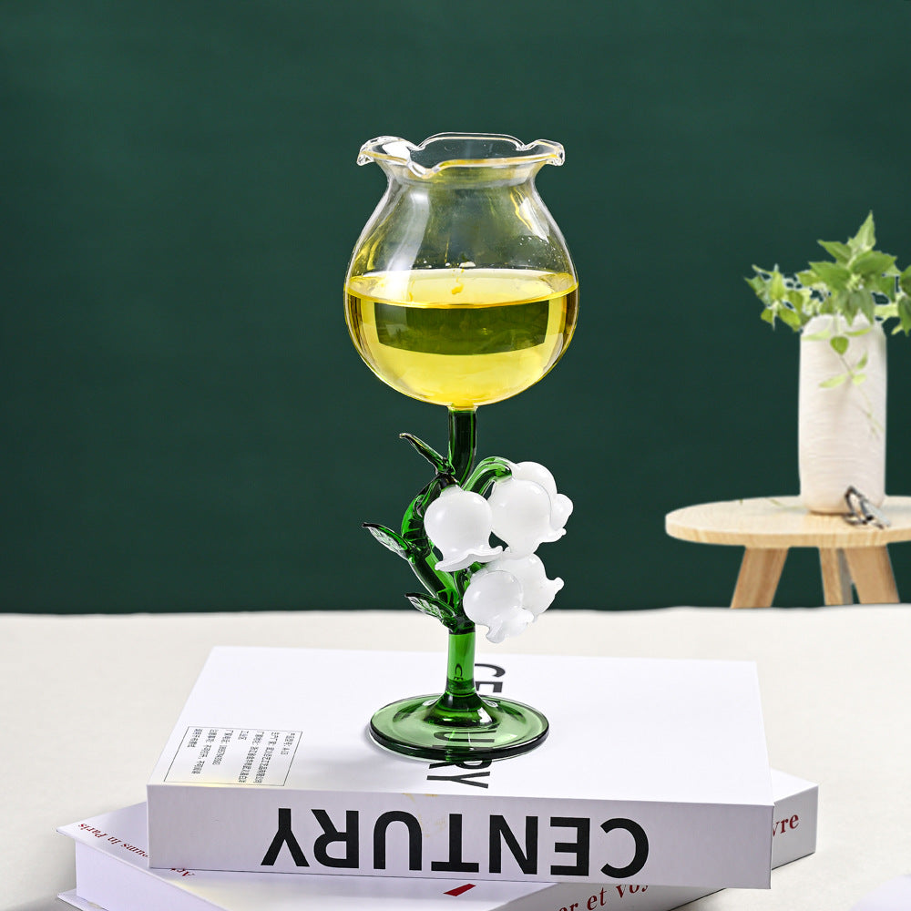 fall apartment decor Creative Romantic Love Glass Goblet High-Looking Wine Goblet Design Sense Engagement Gift Goblet