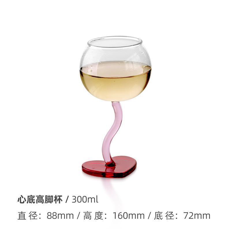 fall apartment decor Creative Romantic Love Glass Goblet High-Looking Wine Goblet Design Sense Engagement Gift Goblet