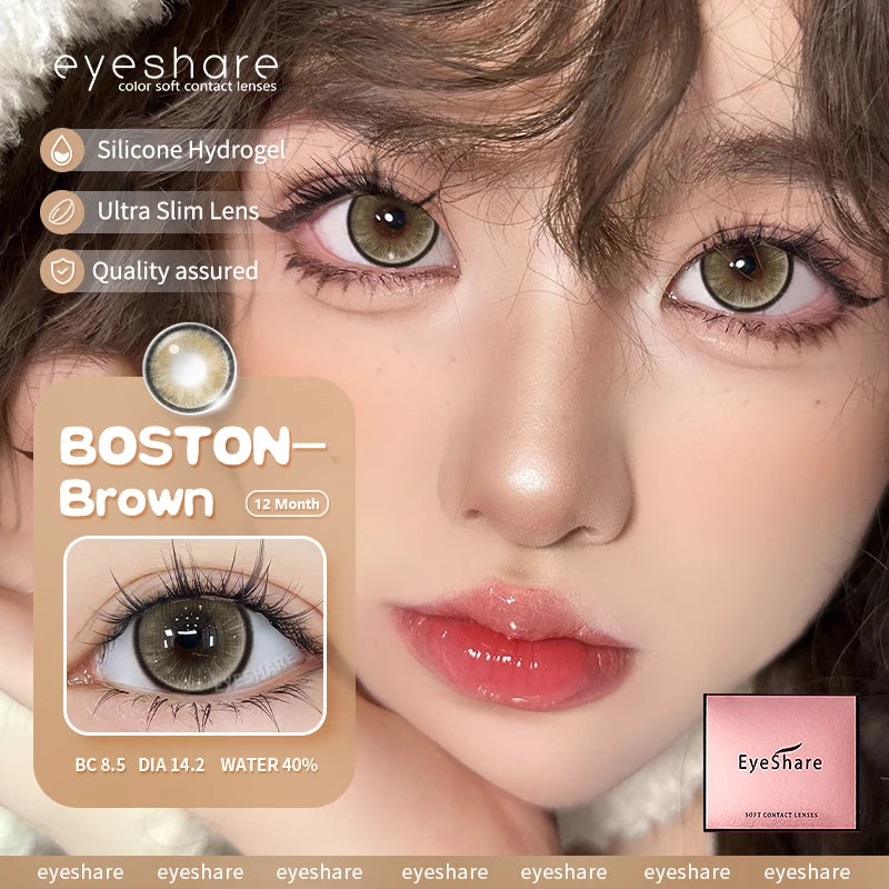 Ihomed  New 1pair Colored Contact Lenses for Eyes Brown Contacts Blue Eyes Lenses Yearly Korean Gray Pupils Lens Green Lenses