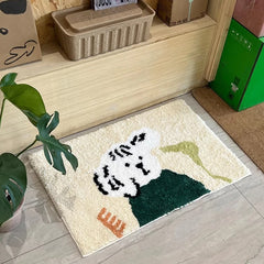 Ihomed Cartoon Tufting Puppy Bathroom Mat Dog Carpet Area Rug Bathmat Floor Tub Side Absorbent Anti Slip Pad Doormat Home Decor 50x80cm