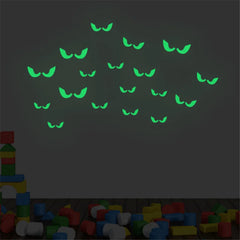 Ihomed 36Pcs  Halloween Luminous Wall Decals Glowing in The Dark Eyes Window Sticker for Halloween Decoration for Home Party Supplies