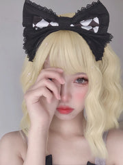 Ihomed 12Inch Blonde Lolita Synthetic Wigs With Bang Short Natural Wavy Hair Wig For Women Daily Use Cosplay Drag Party Heat Resistant