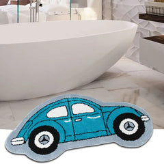 Ihomed Irregular Cartoon Cute Car Pattern Rugs Decor Kids Room Bedside Rug Soft High-Quality Flocking 50x100cm Carpet Floor Mat